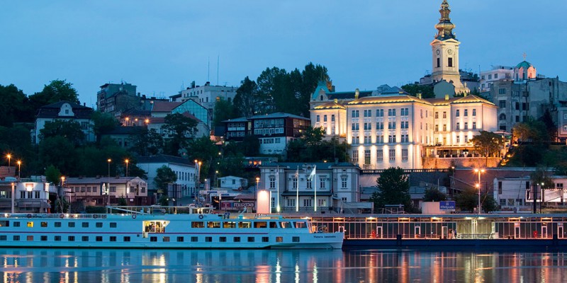 Vista de la parte antigua de Belgrado, la majestuosa capital de Serbia, que se encuentra entre los ríos Sava y Danubio. 