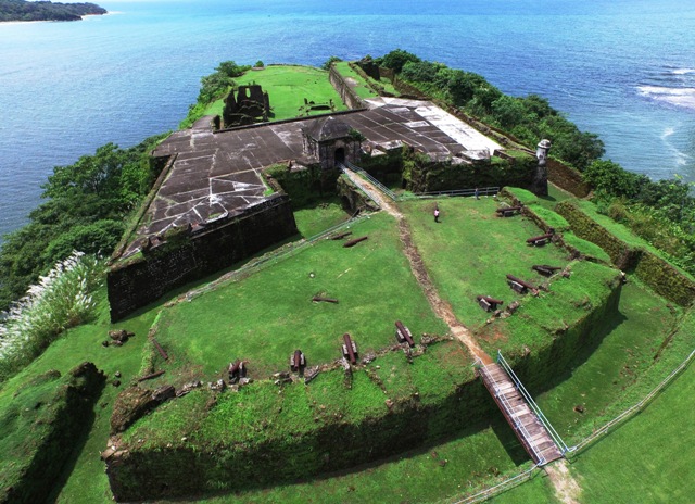 Vista aérea del fuerte San Lorenzo.
