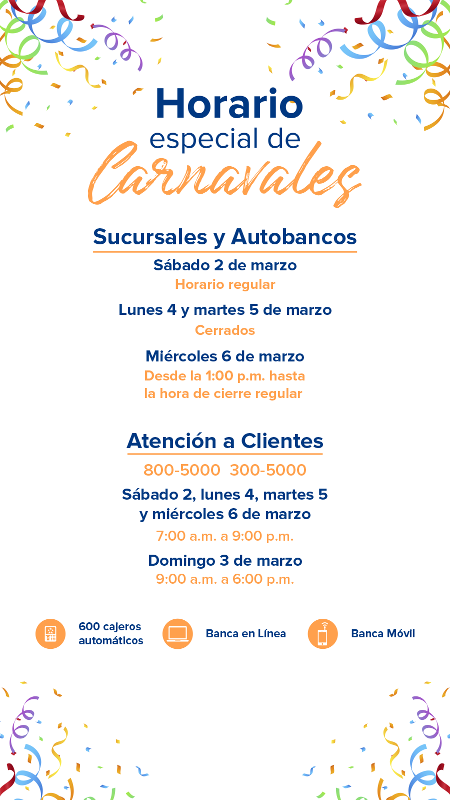 Horario Especial De Carnavales 2019 Banco General Panama