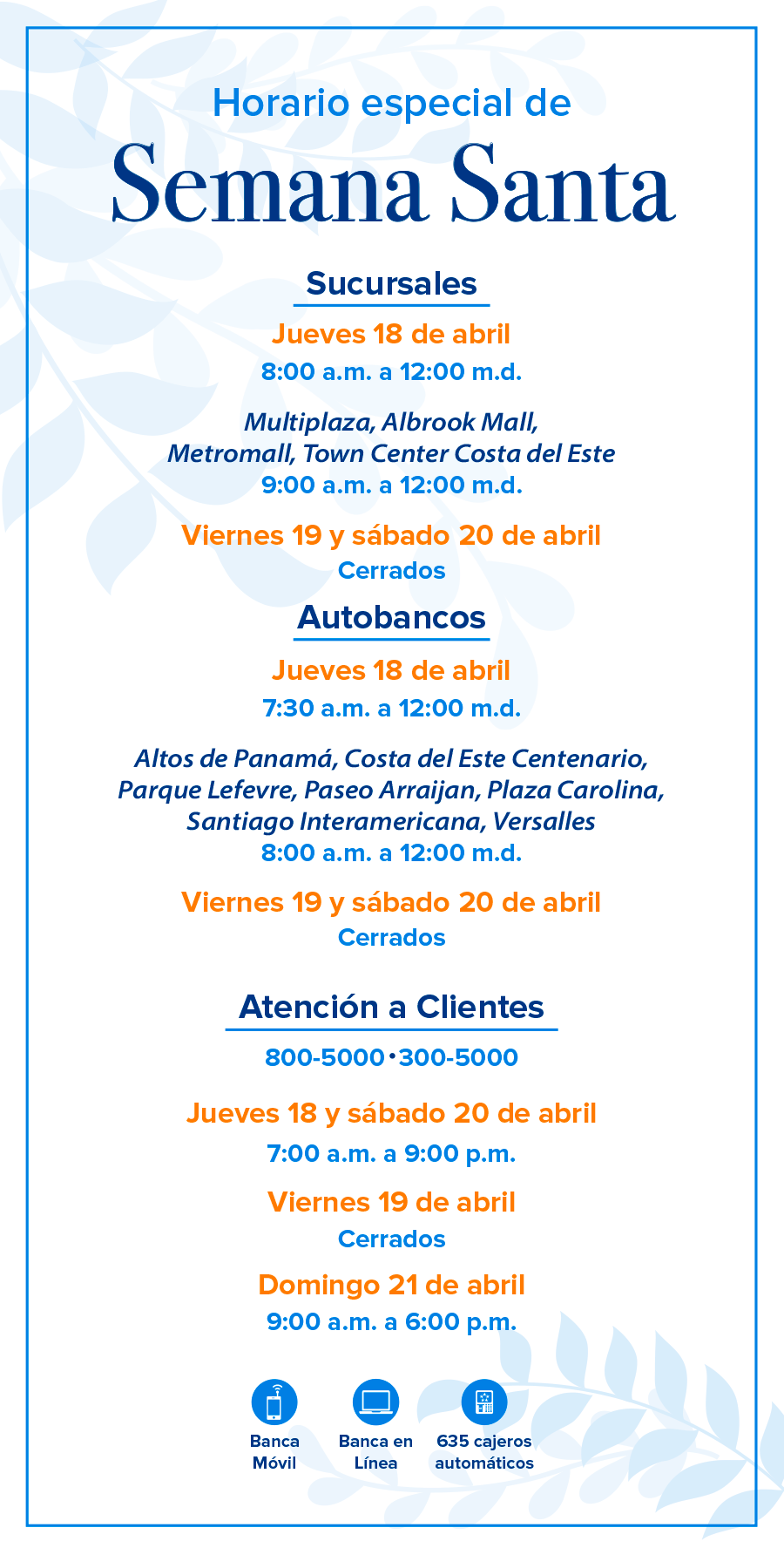 Landing Horario Semana Santa 15 04